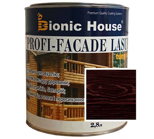 Краска для дерева PROFI-FACADE LASUR tung oil 2,8л