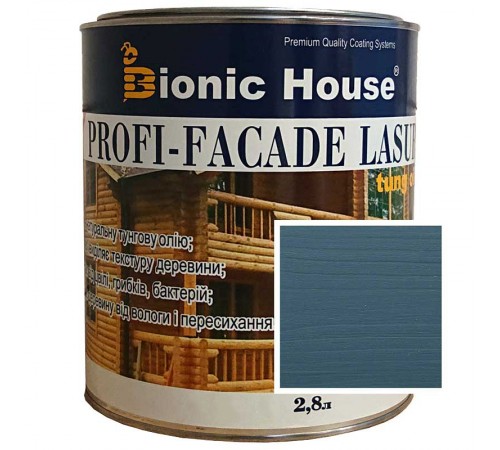 Краска для дерева PROFI-FACADE LASUR tung oil 2,8л Крайола