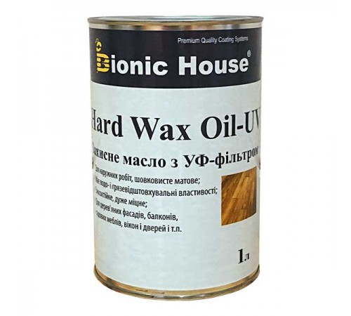 Напольное масло с твердым воском и УФ-фильтром HardWax Oil UV 1л Бесцветный