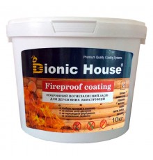 Огнебиозащитная краска Fire Proof Coating Bionic-House 10кг Белая