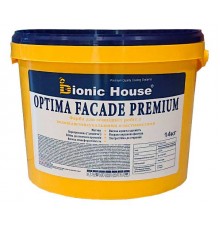 Optima Facade Premium - Износостойкая гидрофобная Акриловая краска для минеральных фасадов Bionic-House 14кг Белая любой RAL оттенок на заказ