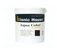Краска для дерева Bionic-House Aqua Color UV-protect 2,5л Чорне дерево А120