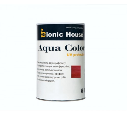 Краска для дерева Bionic-House Aqua Color UV-protect 0,8 л Вишня А108 Краска для дерева Bionic-House Aqua Color UV-protect 0,8 л Вишня А108