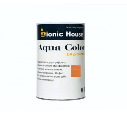 Краска для дерева Bionic-House Aqua Color UV-protect 0,8л Миндаль А112 Краска для дерева Bionic-House Aqua Color UV-protect 0,8л Миндаль А112