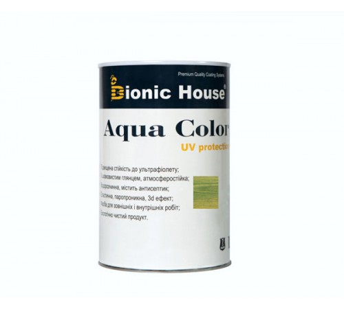 Краска для дерева Bionic-House Aqua Color UV-protect 0,8л Изумруд А114 Краска для дерева Bionic-House Aqua Color UV-protect 0,8л Изумруд А114