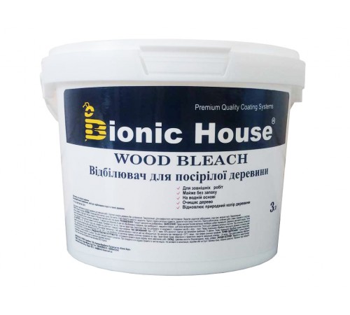 Відбілювач для дерева без хлору WOOD BLEACH Bionic-House 3л Безбарвний