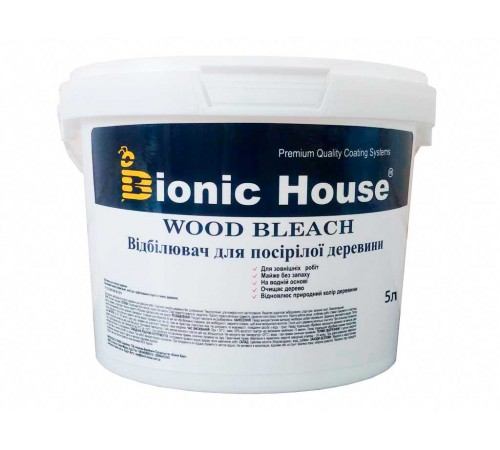 Відбілювач для дерева без хлору WOOD BLEACH Bionic-House 5л Безбарвний