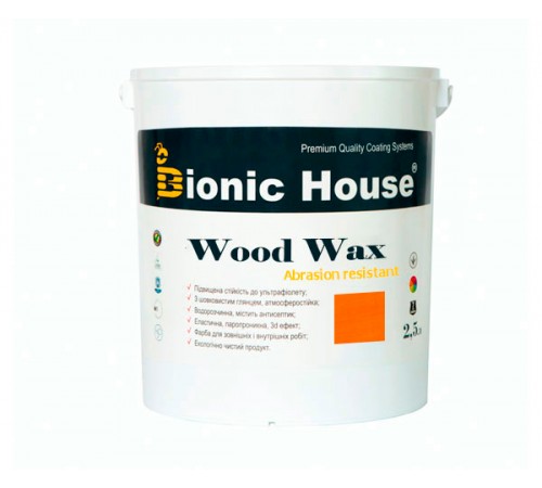 Краска для дерева WOOD WAX Bionic-House 2,5л Пінія