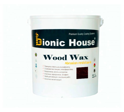 Краска для дерева WOOD WAX Bionic-House 2,5л.