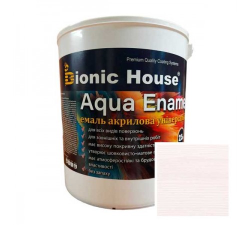 Фарба-емаль для дерева Bionic-House Aqua Enamel 2,5л Арктік