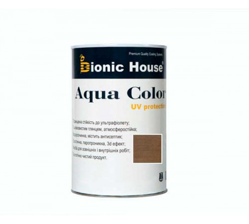 Краска для дерева Bionic-House Aqua Color UV-protect 0,8 л Тауп