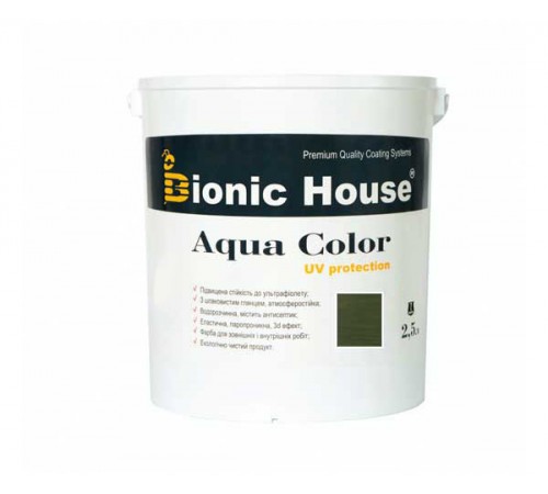 Краска для дерева Bionic-House Aqua Color UV-protect 2,5л Мірт