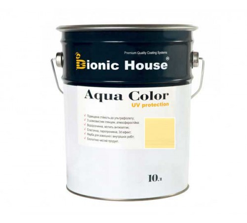 Фарба для дерева Bionic-House Aqua Color UV-protect 10л Фарба для дерева Bionic-House Aqua Color UV-protect 10л