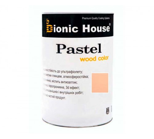 Краска для дерева PASTEL Wood Color Bionic-House 0,8л Персик