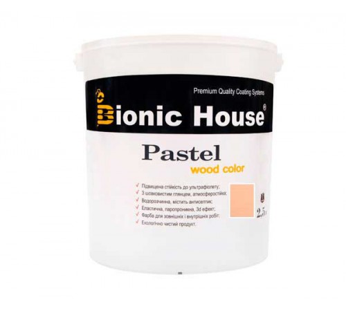 Краска для дерева PASTEL Wood Color Bionic-House 2,5л Персик