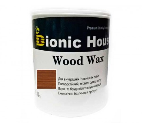 Краска для дерева WOOD WAX Bionic-House 0,8л Коньяк