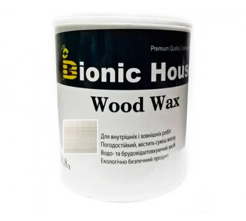 Краска для дерева WOOD WAX Bionic-House 0,8л Білий дуб