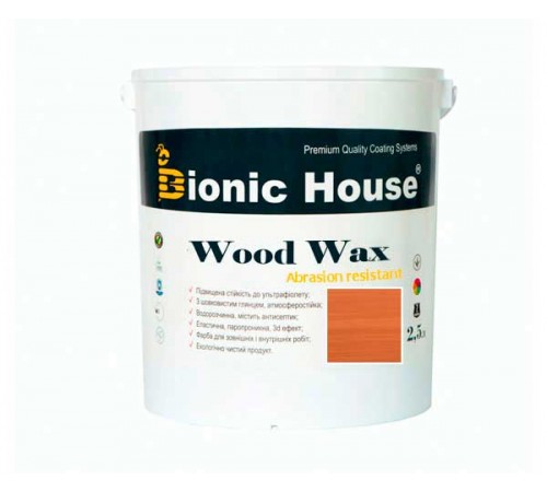 Краска деревянная WOOD WAX Bionic-House 2,5л.