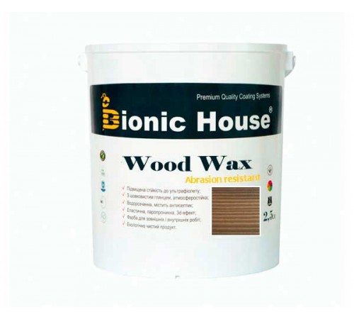 Краска для дерева WOOD WAX Bionic-House 2,5л Кедр