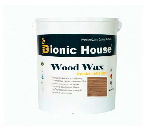 Краска для дерева WOOD WAX Bionic-House 2,5л Золотой Орех