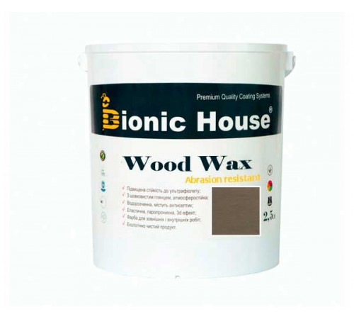 Краска для дерева WOOD WAX Bionic-House 2,5л Умбра