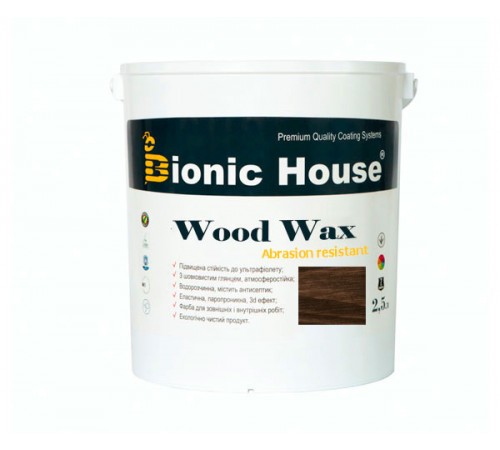 Постачальник: Місто: Київ WOOD WAX Bionic-House 2,5 л Палісандр А111