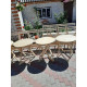 Wooden furniture, round folding tables