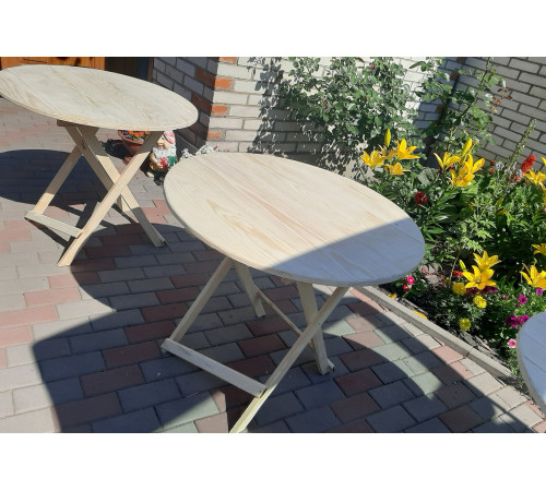 Wooden furniture, round folding tables