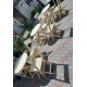 Wooden furniture, round folding tables
