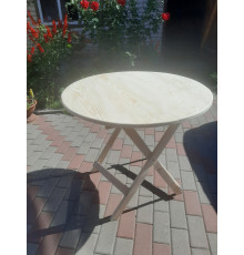 Meble drewniane, okrągłe stoły składane