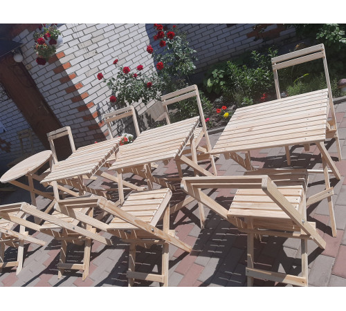 Garden folding set for cafes, home, and street (set of square table and two chairs)