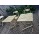 Garden folding set for cafes, home, and street (set of square table and two chairs)