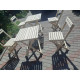 Garden folding set for cafes, home, and street (set of square table and two chairs)