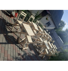 Stół kwadratowy składany drewniany (ogródek kawiarniany) stół + 2 krzesła