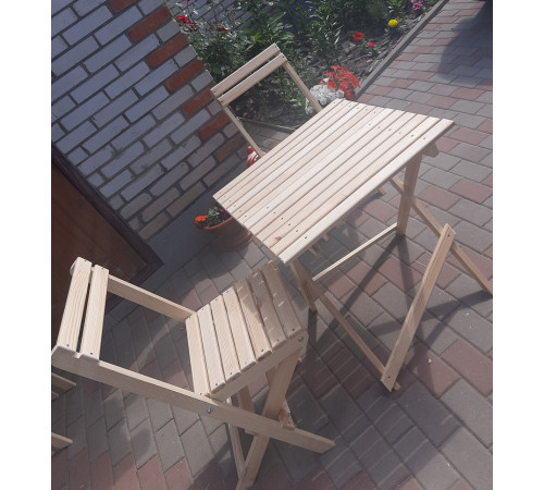 Wooden square folding table