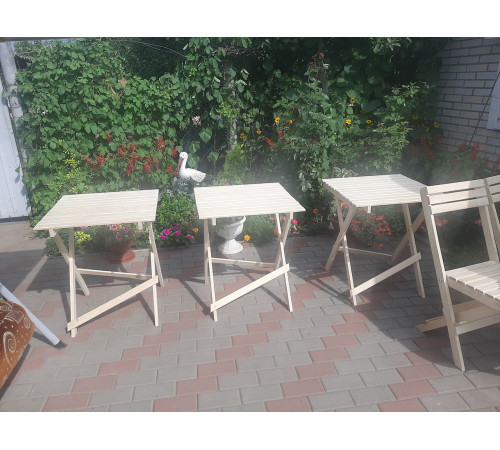 Wooden square folding table