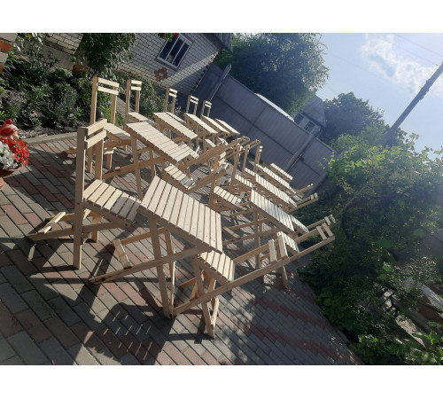 Wooden square folding table