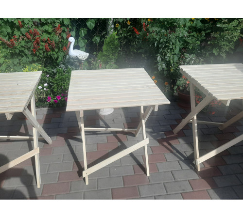 Wooden square folding table