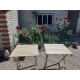 Wooden square folding table