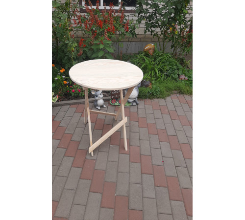 Okrągły składany stół (domek ogrodowy)