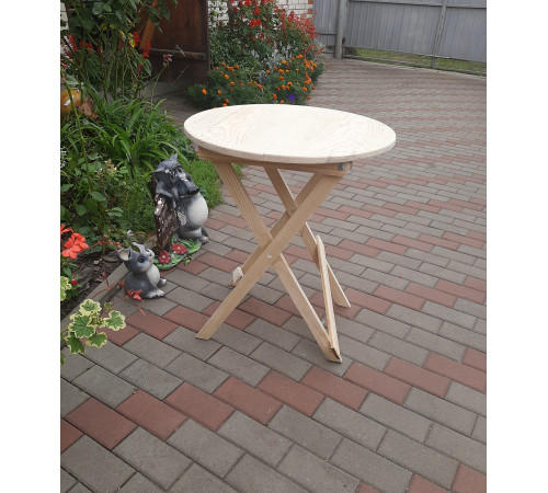 Okrągły składany stół (domek ogrodowy)
