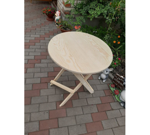 Okrągły składany stół (domek ogrodowy)