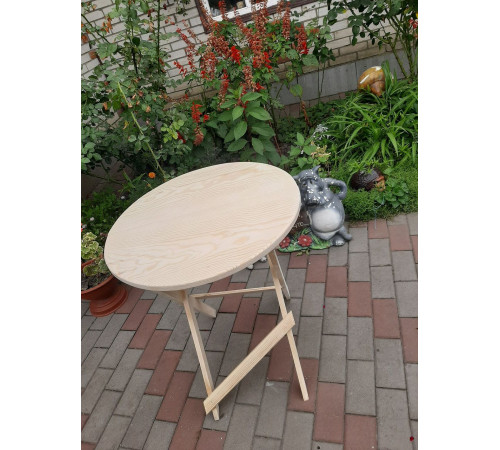 Okrągły składany stół (domek ogrodowy)