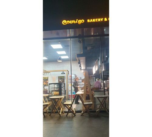 A set of wooden folding furniture (table and 2 chairs)