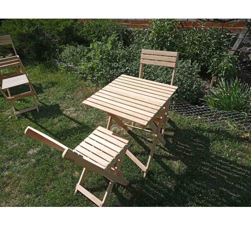 Składany kwadratowy drewniany stół 60*60