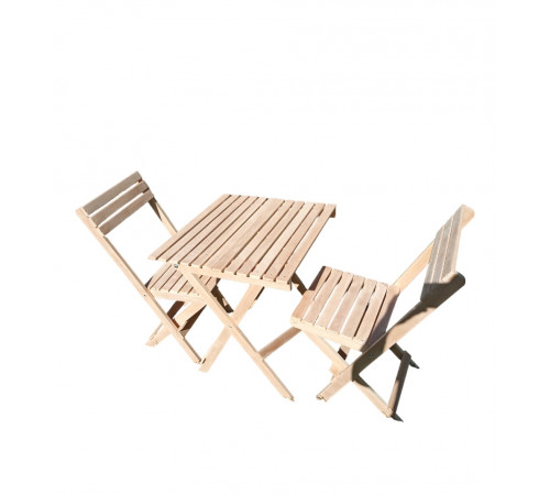 Zestaw mebli drewnianych: stół kwadratowy 60*60 + 2 krzesła do kawiarni, baru, sklepu kawowego