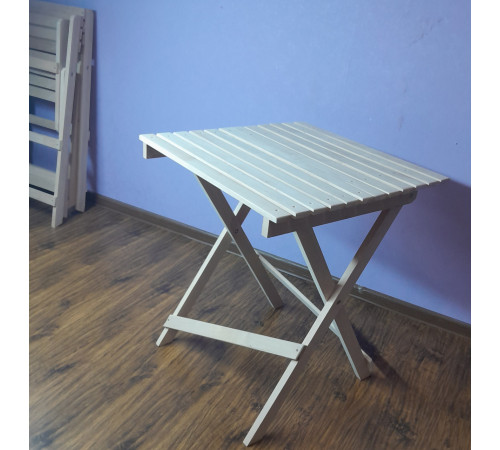 Zestaw składany do ogrodu, kawiarni, domu i na ulicę (zestaw kwadratowego stołu i dwóch krzeseł)