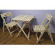 Zestaw składany do ogrodu, kawiarni, domu i na ulicę (zestaw kwadratowego stołu i dwóch krzeseł)