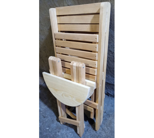 Дерев'яна меблі стіл розкладний круглий маленький діаметр 40 висота 60