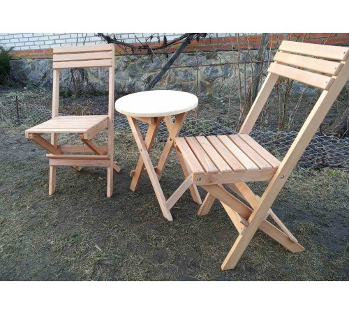 Дерев'яна меблі стіл розкладний круглий маленький діаметр 40 висота 60